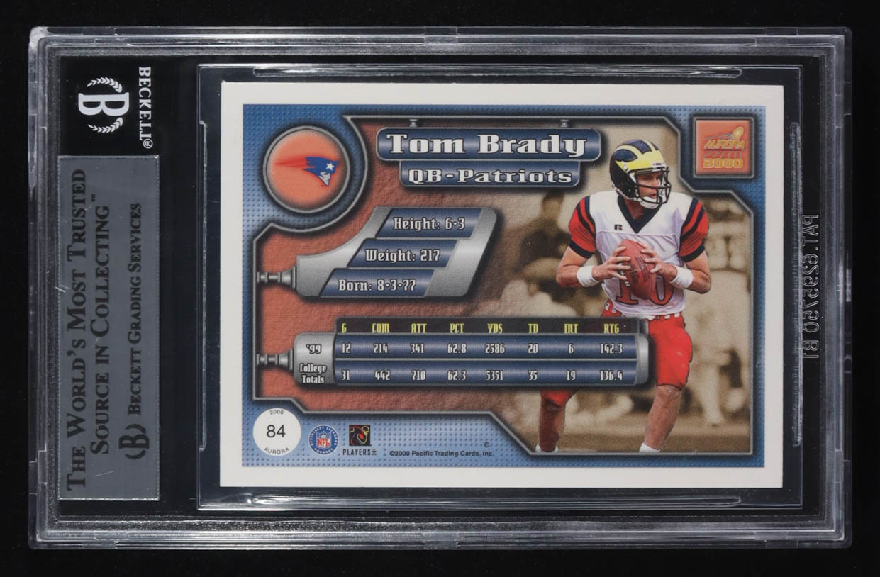 Tom Brady 2000 Aurora #84 RC (BGS 9) at PristineAuction.com Tom Brady 2000 Aurora #84 RC (BGS 9) at PristineAuction.com