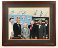 Orioles Hall Of Fame Custom Framed Photo Display Signed By (6) With Brooks Robinson, Cal Ripken Jr, Jim Palmer, Frank Robinson With Multiple HOF Inscriptions (Schulte) at PristineAuction.com