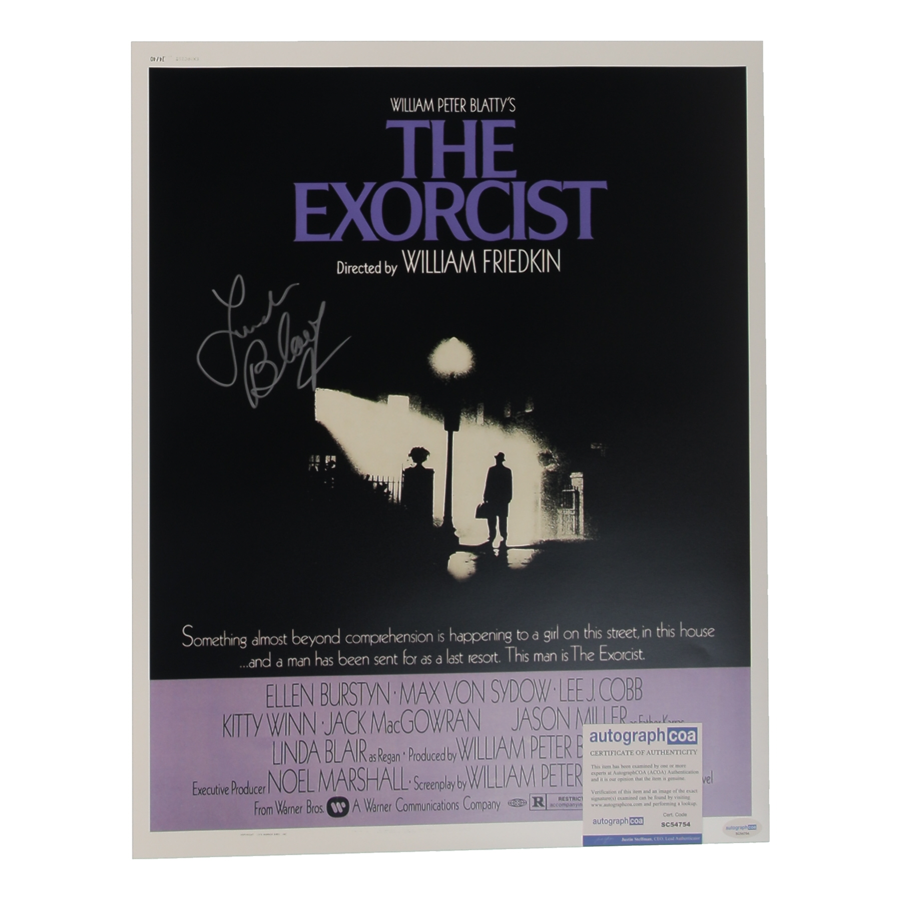 Linda Blair Signed "The Exorcist" 16x20 Poster (ACOA) at PristineAuction.com Linda Blair Signed "The Exorcist" 16x20 Poster (ACOA) at PristineAuction.com