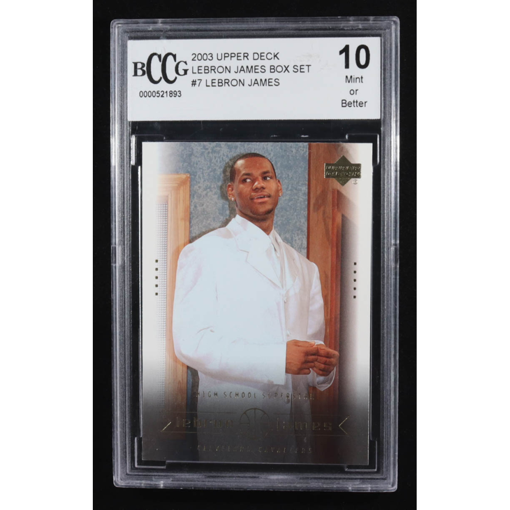 LeBron James 2003 Upper Deck LeBron James Box Set #7 RC / High School Superstar (BCCG 10) at PristineAuction.com