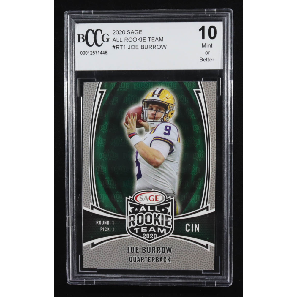 Joe Burrow 2020 SAGE All Rookie Team #RT1 RC (BCCG 10) at PristineAuction.com