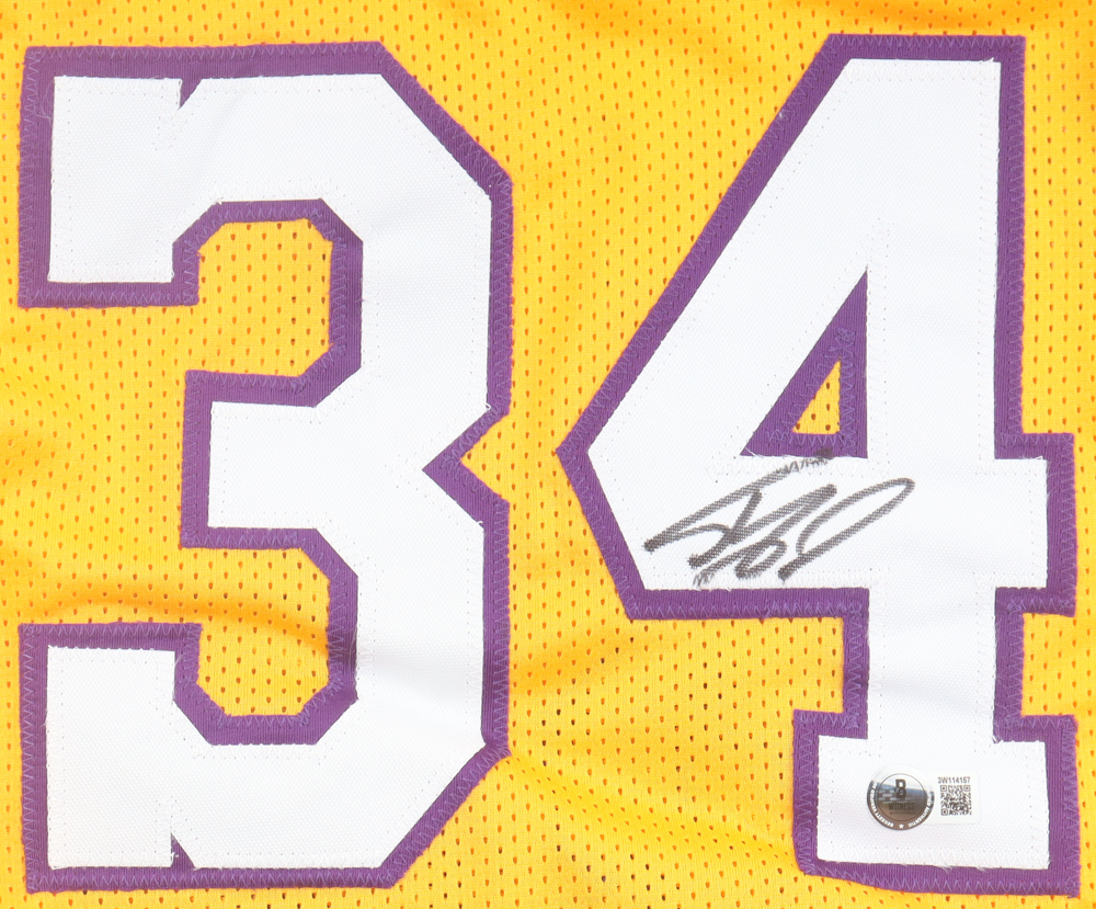 Shaquille O'Neal Signed Jersey (Beckett) at PristineAuction.com Shaquille O'Neal Signed Jersey (Beckett) at PristineAuction.com
