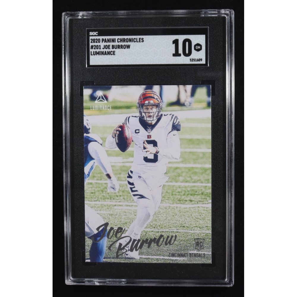 Joe Burrow 2020 Panini Luminance #201 RC / CHRONICLES (SGC 10) at PristineAuction.com