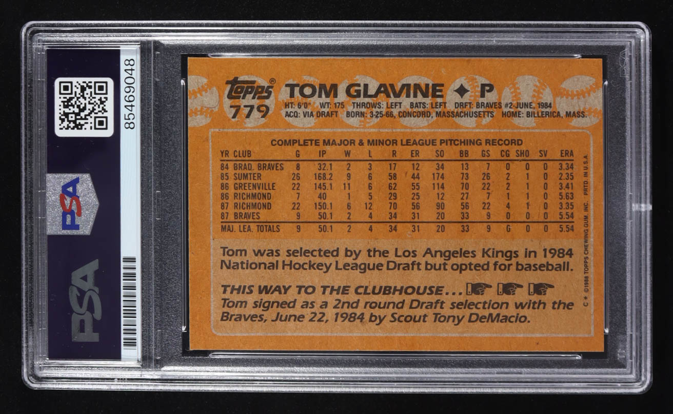 Tom Glavine Signed 2021 Topps #779 (PSA | Autograph Graded 10) at PristineAuction.com Tom Glavine Signed 2021 Topps #779 (PSA | Autograph Graded 10) at PristineAuction.com