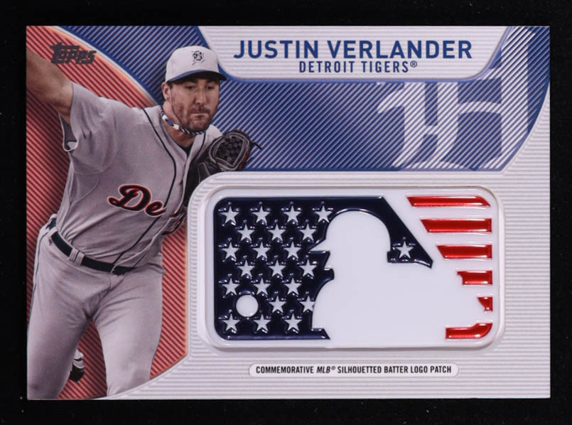 Justin Verlander 2017 Topps Independence Day MLB Logo Patch #IDMLJVE at PristineAuction.com Justin Verlander 2017 Topps Independence Day MLB Logo Patch #IDMLJVE at PristineAuction.com