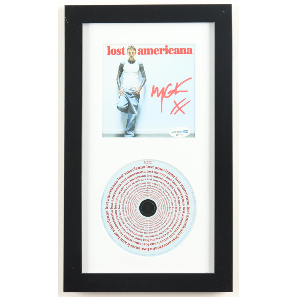Machine Gun Kelly Signed Custom Framed "Lost Americana" CD Album Insert Display (ACOA) at PristineAuction.com