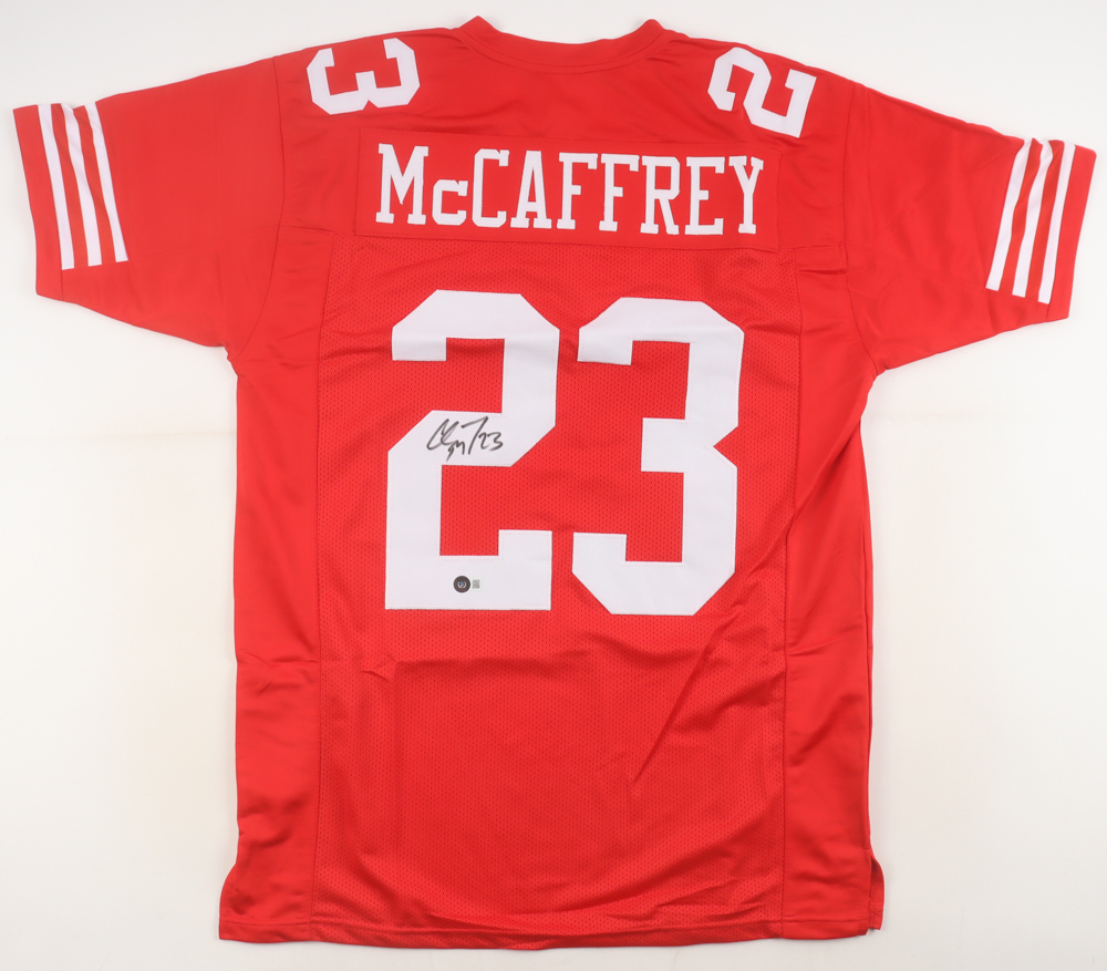 Christian McCaffrey Signed Jersey (Beckett) at PristineAuction.com Christian McCaffrey Signed Jersey (Beckett) at PristineAuction.com