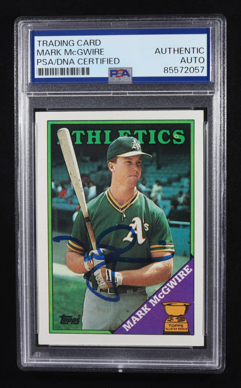 Mark McGwire Signed 1988 Topps All-Star Rookie #580 RC (PSA) at PristineAuction.com Mark McGwire Signed 1988 Topps All-Star Rookie #580 RC (PSA) at PristineAuction.com