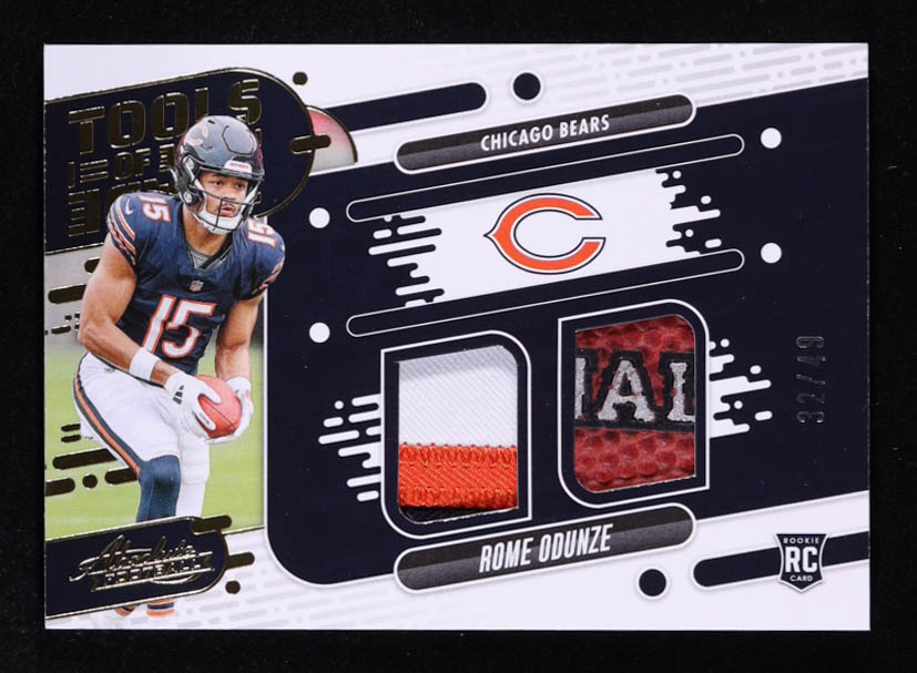 Rome Odunze 2024 Absolute Tools of the Trade Materials Double Prime #7 RC #32/49 at PristineAuction.com Rome Odunze 2024 Absolute Tools of the Trade Materials Double Prime #7 RC #32/49 at PristineAuction.com