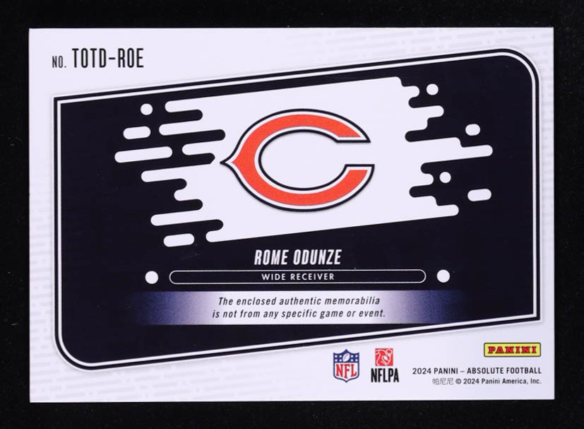 Rome Odunze 2024 Absolute Tools of the Trade Materials Double Prime #7 RC #32/49 at PristineAuction.com Rome Odunze 2024 Absolute Tools of the Trade Materials Double Prime #7 RC #32/49 at PristineAuction.com