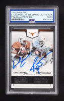 Earl Campbell & Ricky Williams Signed 2016 Panini Contenders Draft Picks Collegiate Connections #22 (PSA) at PristineAuction.com