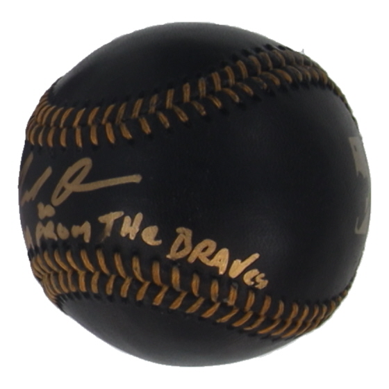 Marcell Ozuna Signed Black Leather OML Baseball Inscribed "Ozuna From The Braves" (Beckett) at PristineAuction.com Marcell Ozuna Signed Black Leather OML Baseball Inscribed "Ozuna From The Braves" (Beckett) at PristineAuction.com
