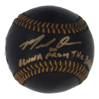 Marcell Ozuna Signed Black Leather OML Baseball Inscribed "Ozuna From The Braves" (Beckett) at PristineAuction.com