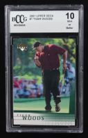 Tiger Woods 2001 Upper Deck #1 RC (BCCG 10) at PristineAuction.com