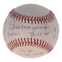 Bill Mazeroski Signed OML Baseball with Multiple Career Stat Inscriptions (JSA) at PristineAuction.com