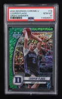 Cooper Flagg 2024-25 Bowman Chrome University Green Shimmer Refractors #16 RC (PSA 10) at PristineAuction.com