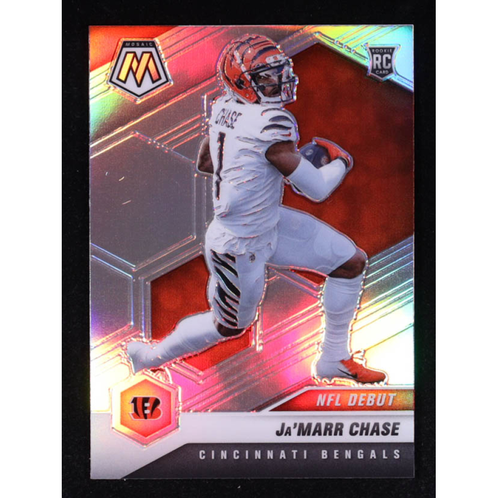 Ja'Marr Chase 2021 Panini Mosaic Silver #247 RC at PristineAuction.com