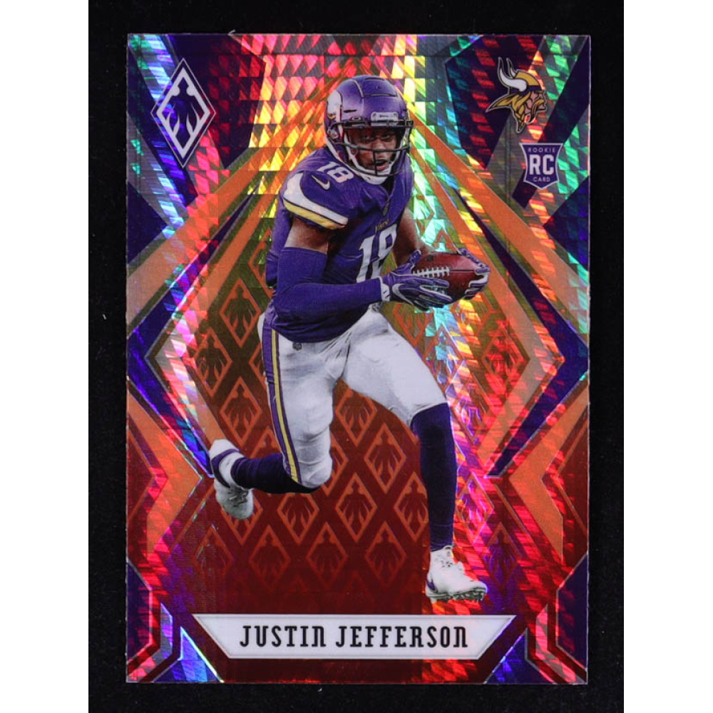Justin Jefferson 2020 Panini Phoenix Fire Burst #111 RC at PristineAuction.com
