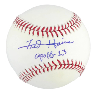 Fred Haise Signed OML Basebell Inscribed "Apollo 13" (Beckett) at PristineAuction.com