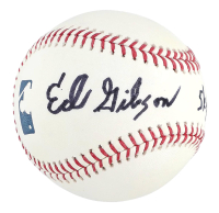 Ed Gibson Signed OML Basebell Inscribed "Sky Lab III" (Beckett) at PristineAuction.com
