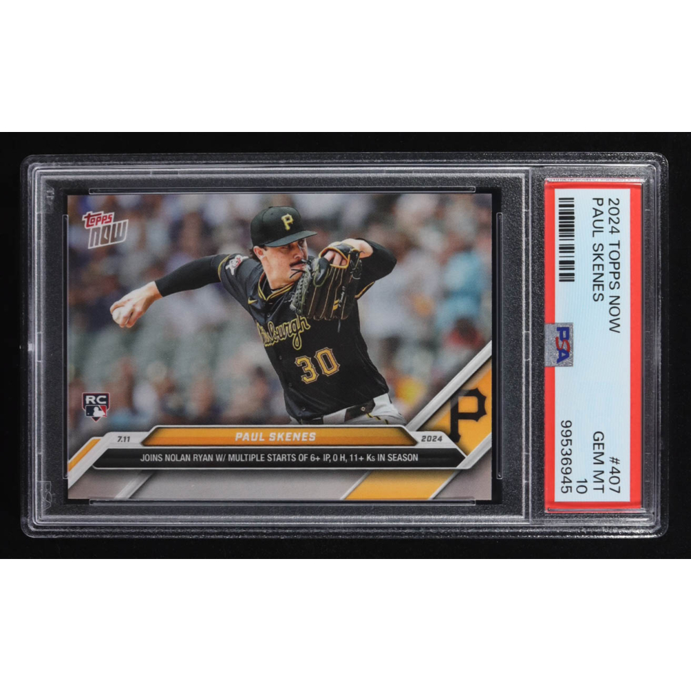 Paul Skenes 2024 Topps Now #407 RC (PSA 10) at PristineAuction.com