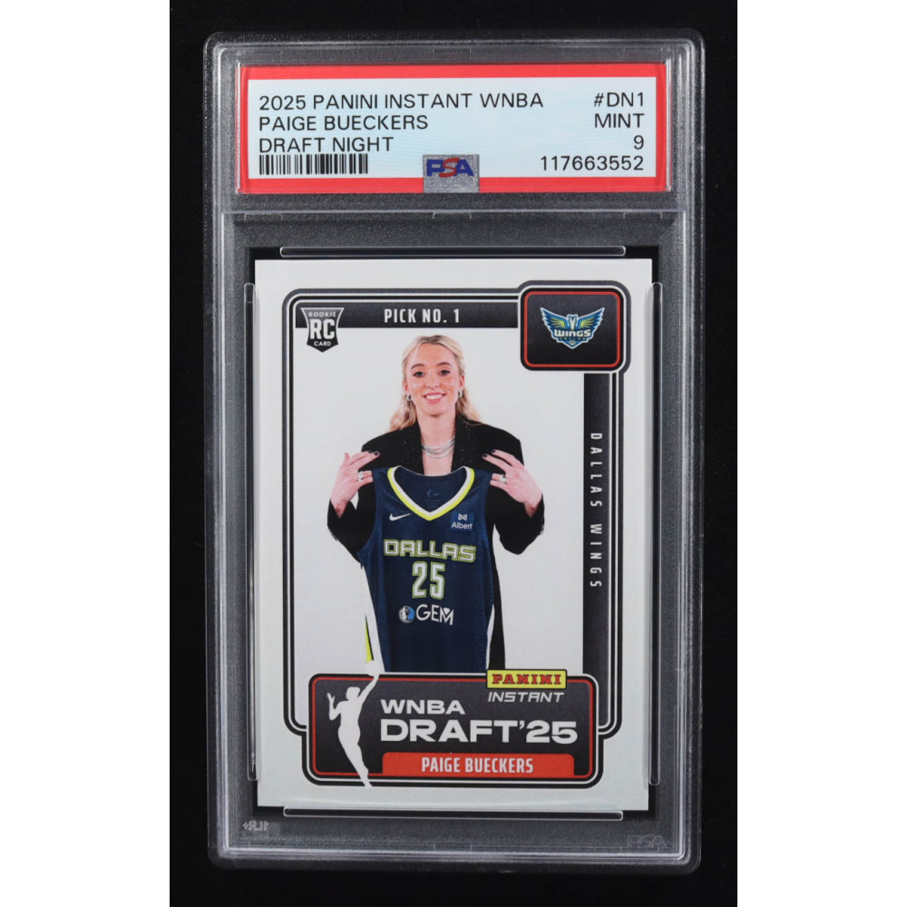 Paige Bueckers 2025 Panini Instant WNBA Draft Night #DN1 RC (PSA 9) at PristineAuction.com