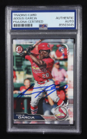 Adolis Garcia Signed 2019 Bowman Trading Card #84 RC (PSA | Autograph Grade PSA Authentic) at PristineAuction.com