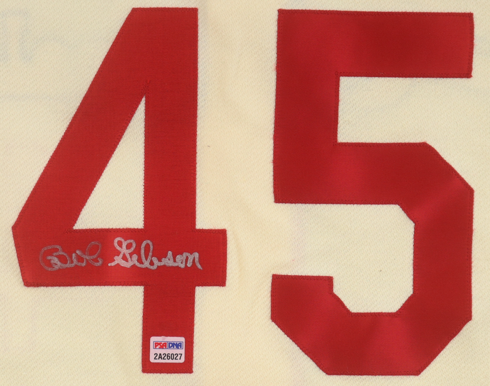 Bob GIbson Signed Cardinals Majestic Authentic Jersey (PSA) at PristineAuction.com Bob GIbson Signed Cardinals Majestic Authentic Jersey (PSA) at PristineAuction.com