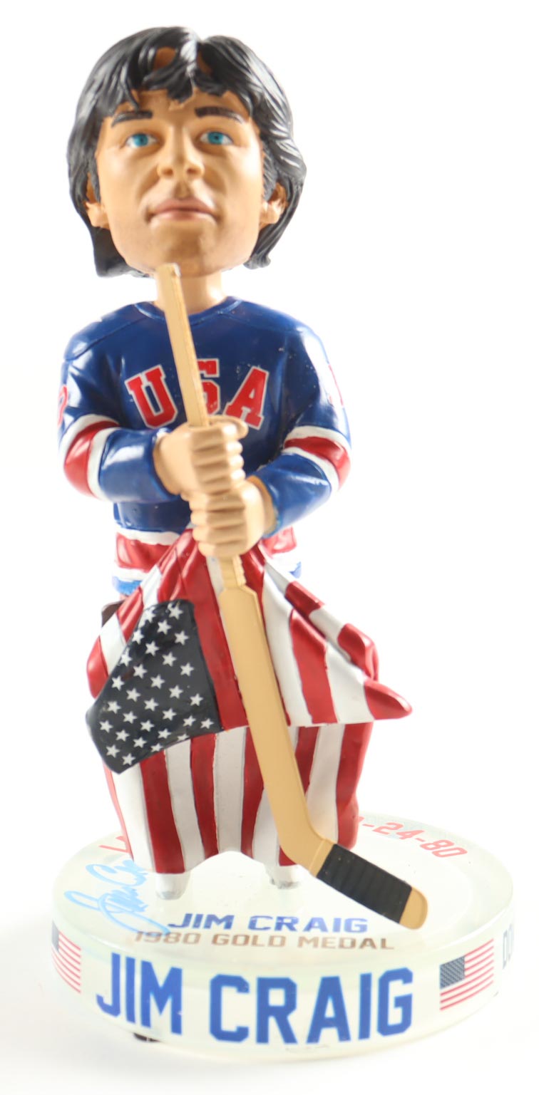 Jim Craig Signed Team USA 7" Vintage Ceramic Bobblehead (Craig) at PristineAuction.com Jim Craig Signed Team USA 7" Vintage Ceramic Bobblehead (Craig) at PristineAuction.com