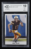 Josh Allen 2018 Leaf Rookie Star #08 RC (BCCG 10) at PristineAuction.com