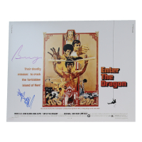 Bolo Yeung & Angela Mao Ying Signed "Enter the Dragon" 16x20 Poster (ACOA) at PristineAuction.com