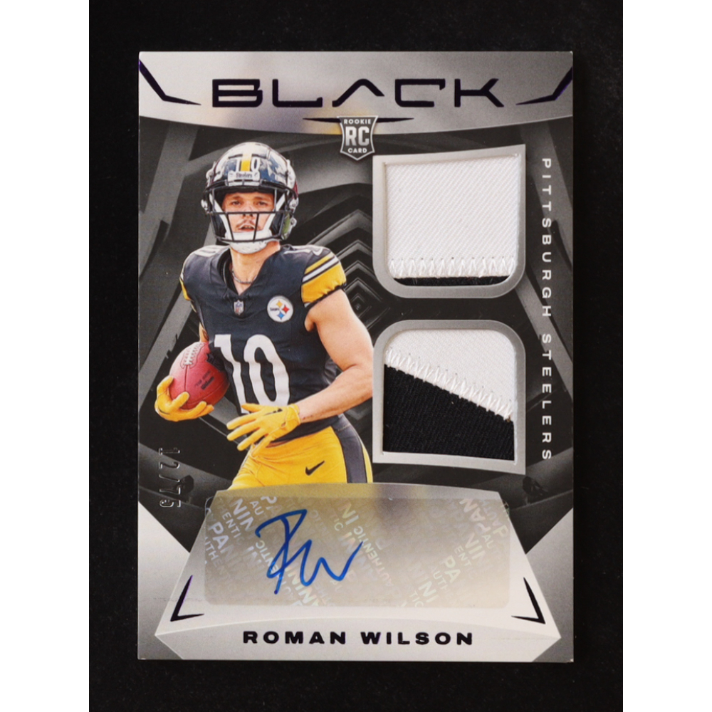 Roman Wilson 2024 Panini Black Royal JSY AU #231 #12/75 RC at PristineAuction.com