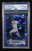 Julio Rodriguez Signed 2022 Topps Chrome Trading Card Sapphire #US62 RC (PSA | Autograph Graded PSA Authentic) at PristineAuction.com
