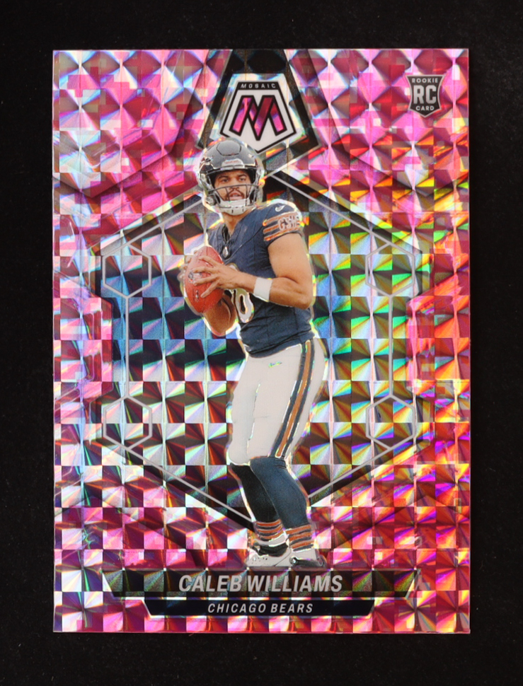 Caleb Williams 2024 Panini Mosaic Mosaic Camo Pink #301 RC at PristineAuction.com Caleb Williams 2024 Panini Mosaic Mosaic Camo Pink #301 RC at PristineAuction.com