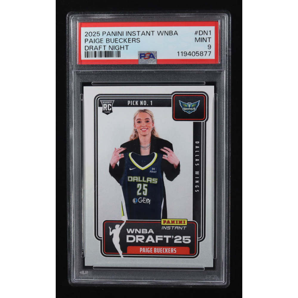 Paige Bueckers 2025 Panini Instant WNBA Draft Night #DN1 RC (PSA 9) at PristineAuction.com