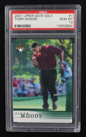 Tiger Woods 2001 Upper Deck #1 RC (PSA 10) at PristineAuction.com