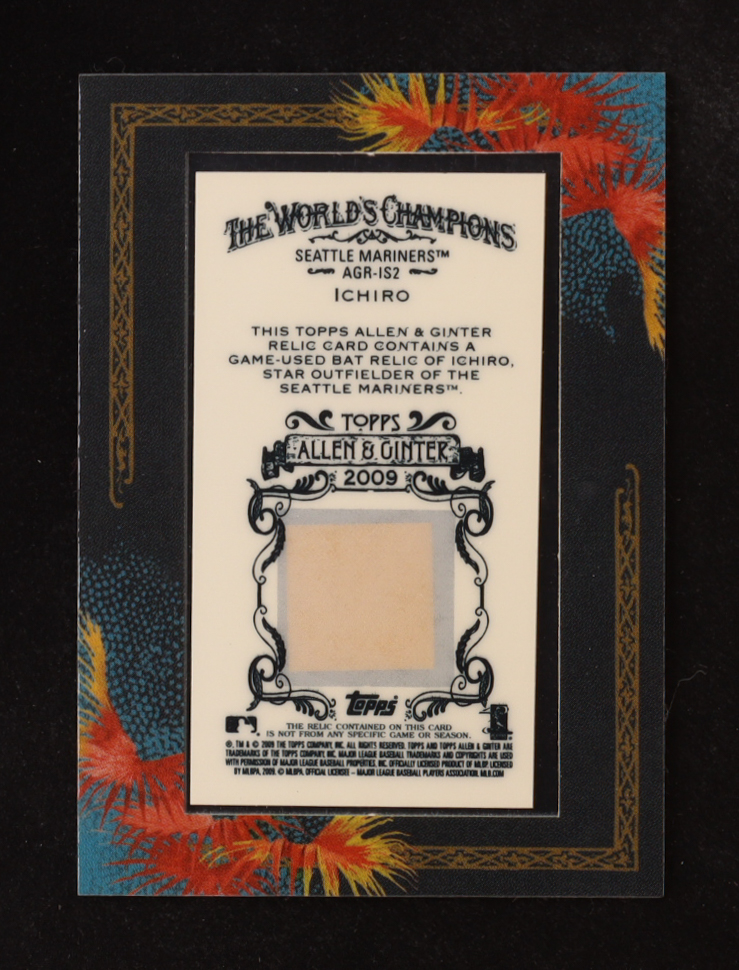 Ichiro Suzuki 2009 Topps Allen and Ginter Relics Bat #IS2 at PristineAuction.com Ichiro Suzuki 2009 Topps Allen and Ginter Relics Bat #IS2 at PristineAuction.com