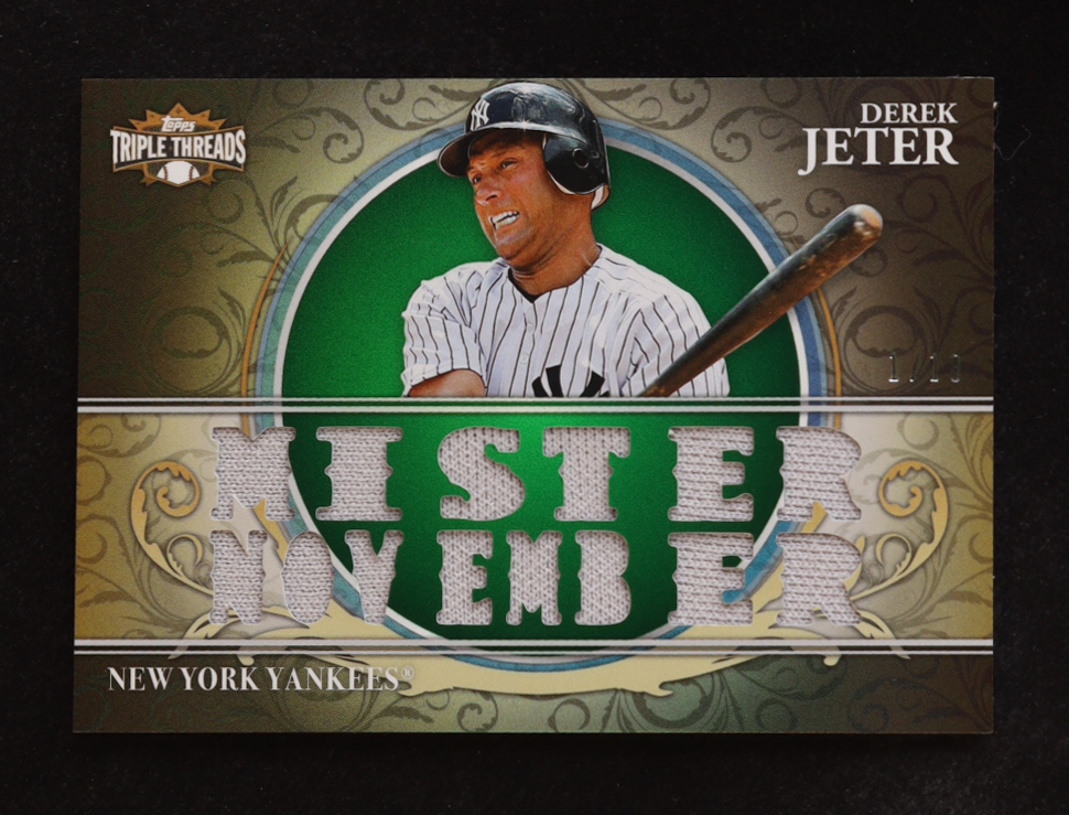 Derek Jeter 2013 Topps Triple Threads Relics Emerald #DJ3 #1/18 at PristineAuction.com Derek Jeter 2013 Topps Triple Threads Relics Emerald #DJ3 #1/18 at PristineAuction.com