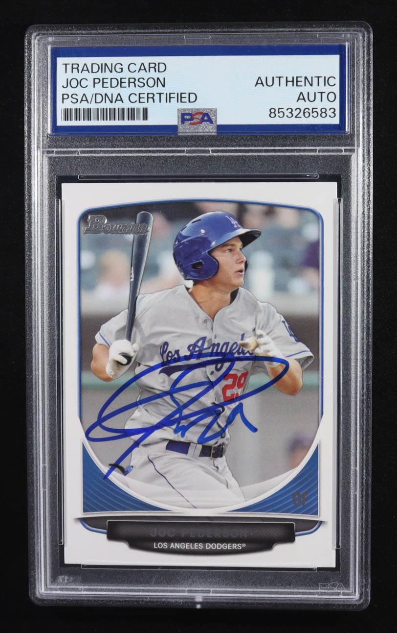 Joc Pederson Signed 2013 Bowman Trading Card #TP-13 RC (PSA | Autograph Graded PSA Authentic) at PristineAuction.com Joc Pederson Signed 2013 Bowman Trading Card #TP-13 RC (PSA | Autograph Graded PSA Authentic) at PristineAuction.com