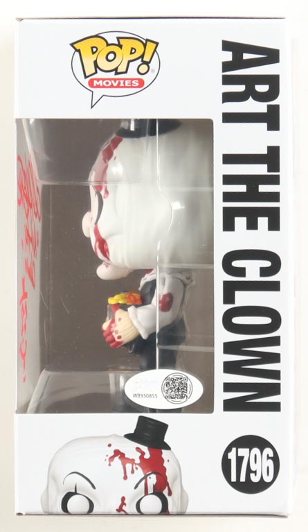David Howard Thornton Signed "Terrifier" #1796 Art The Clown Funko Pop! Vinyl Figure Inscribed "Art The Clown" (JSA) at PristineAuction.com David Howard Thornton Signed "Terrifier" #1796 Art The Clown Funko Pop! Vinyl Figure Inscribed "Art The Clown" (JSA) at PristineAuction.com