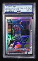 Pete Crow-Armstrong Signed 2021 Bowman Chrome Topps Refractor #BDC-12 RC (PSA) at PristineAuction.com