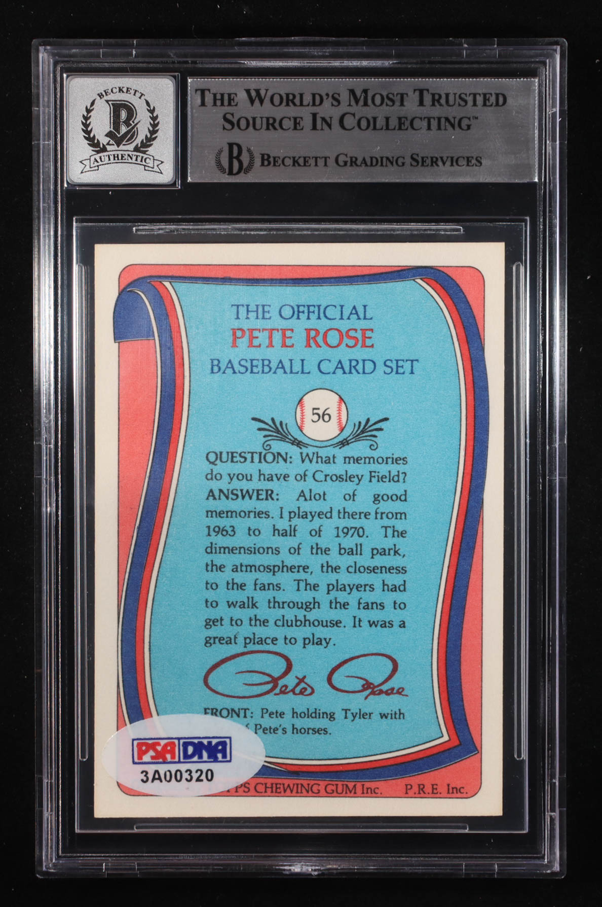 Pete Rose Signed 1985 Topps Rose #56 (BGS & PSA | Auto 10) at PristineAuction.com Pete Rose Signed 1985 Topps Rose #56 (BGS & PSA | Auto 10) at PristineAuction.com