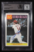 Pete Rose Signed 1986 Topps RB #206 (BGS | Auto 10) at PristineAuction.com