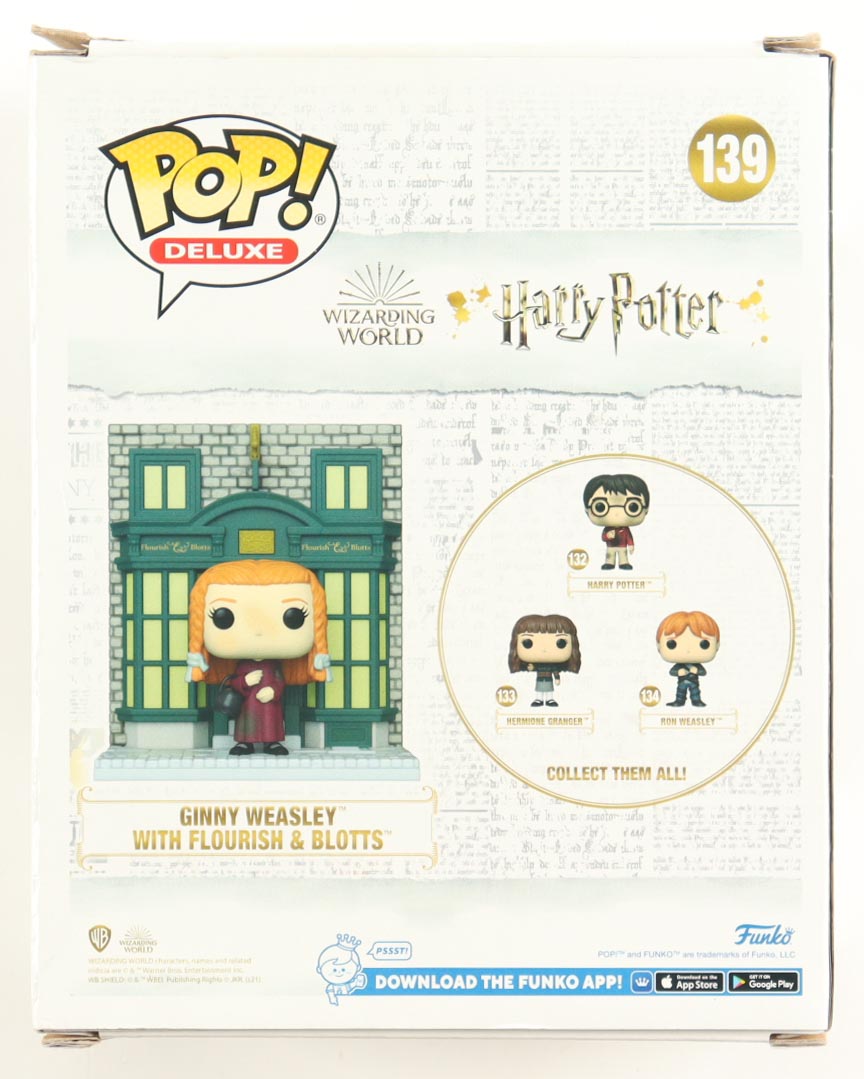Bonnie Wright Signed "Wizarding World: Harry Potter" #139 Ginny Weasley with Flourish & Blotts Funko Pop! Vinyl Figure Inscribed "Ginny Weasley" (JSA) at PristineAuction.com Bonnie Wright Signed "Wizarding World: Harry Potter" #139 Ginny Weasley with Flourish & Blotts Funko Pop! Vinyl Figure Inscribed "Ginny Weasley" (JSA) at PristineAuction.com