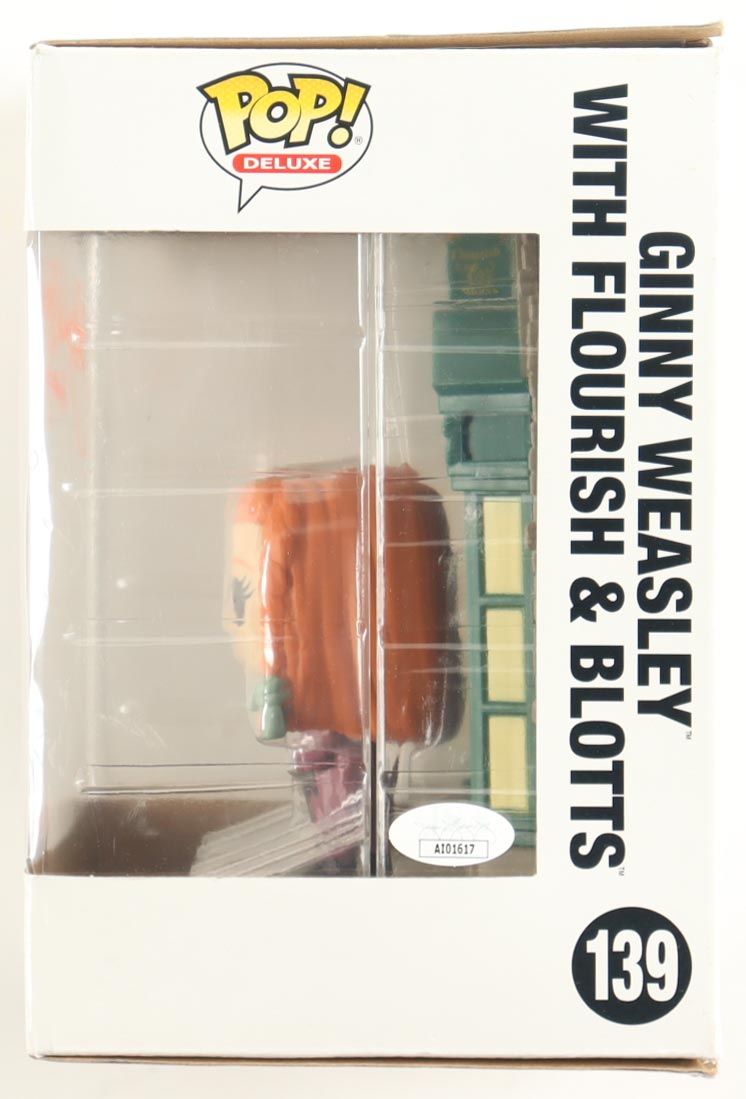 Bonnie Wright Signed "Wizarding World: Harry Potter" #139 Ginny Weasley with Flourish & Blotts Funko Pop! Vinyl Figure Inscribed "Ginny Weasley" (JSA) at PristineAuction.com Bonnie Wright Signed "Wizarding World: Harry Potter" #139 Ginny Weasley with Flourish & Blotts Funko Pop! Vinyl Figure Inscribed "Ginny Weasley" (JSA) at PristineAuction.com