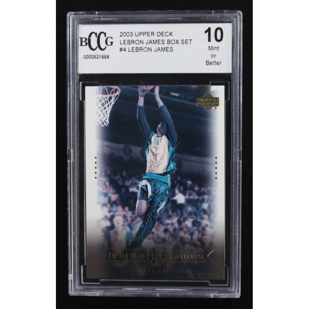 LeBron James 2003 Upper Deck LeBron James Box Set #4 RC / Center of Attention (BCCG 10) at PristineAuction.com