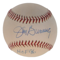 Jim Bunning Signed ONL Baseball Inscribed "HOF 96" (JSA) at PristineAuction.com
