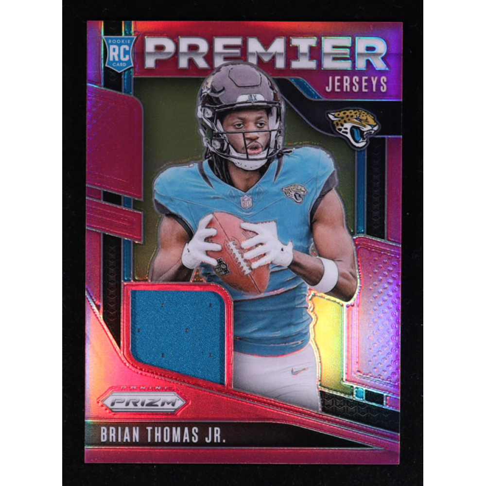 Brian Thomas Jr. 2024 Panini Prizm Premier Jerseys Pink #13 RC at PristineAuction.com