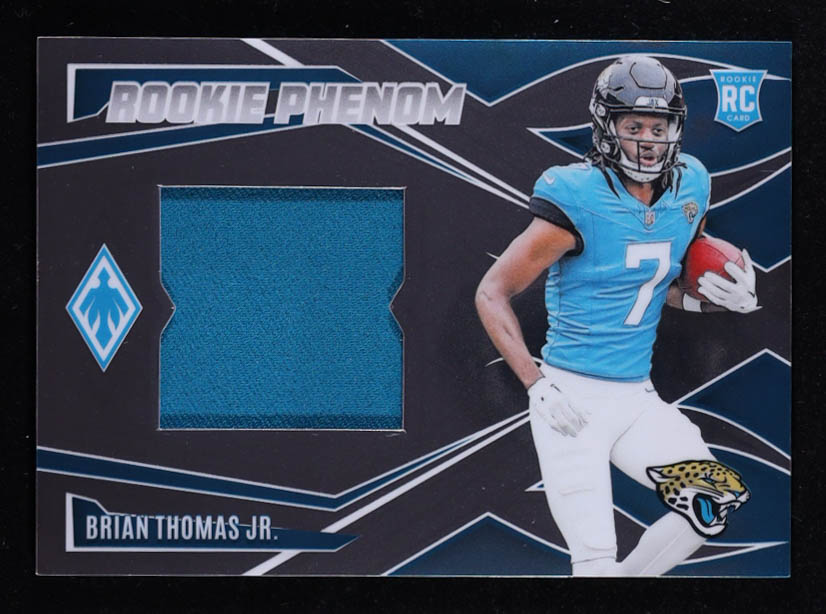 Brian Thomas Jr. 2024 Panini Phoenix Rookie Phenom Jerseys #8 #105/225 RC at PristineAuction.com Brian Thomas Jr. 2024 Panini Phoenix Rookie Phenom Jerseys #8 #105/225 RC at PristineAuction.com
