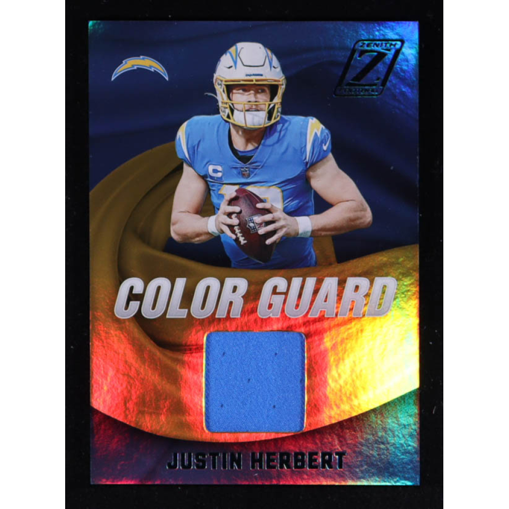 Justin Herbert 2022 Zenith Color Guard Materials #1 at PristineAuction.com Justin Herbert 2022 Zenith Color Guard Materials #1 at PristineAuction.com